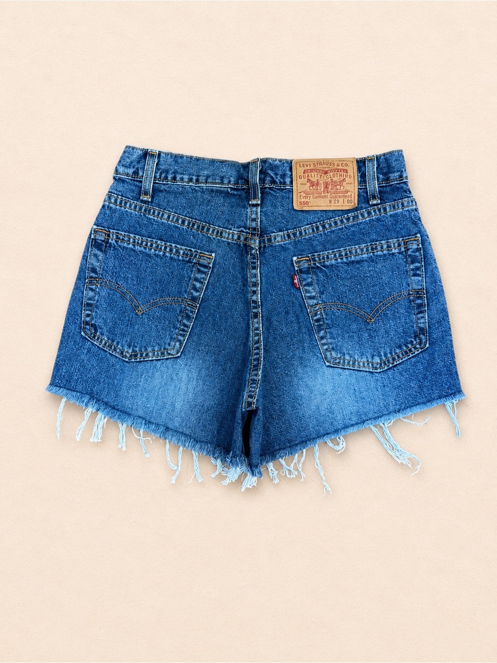 Vintage Levi’s 550 USA Made High Rise Cutoff Shorts 28 Relaxed Fit - Picture 3 of 8